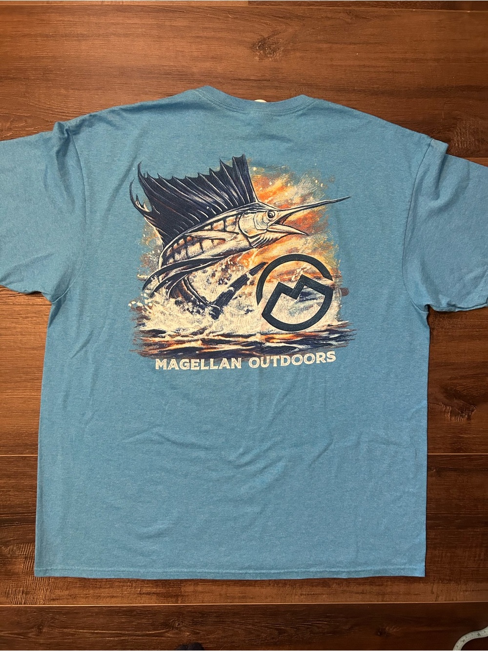 Magellan Outdoors Light Blue Short-Sleeve Sailfish Graphic T-Shirt